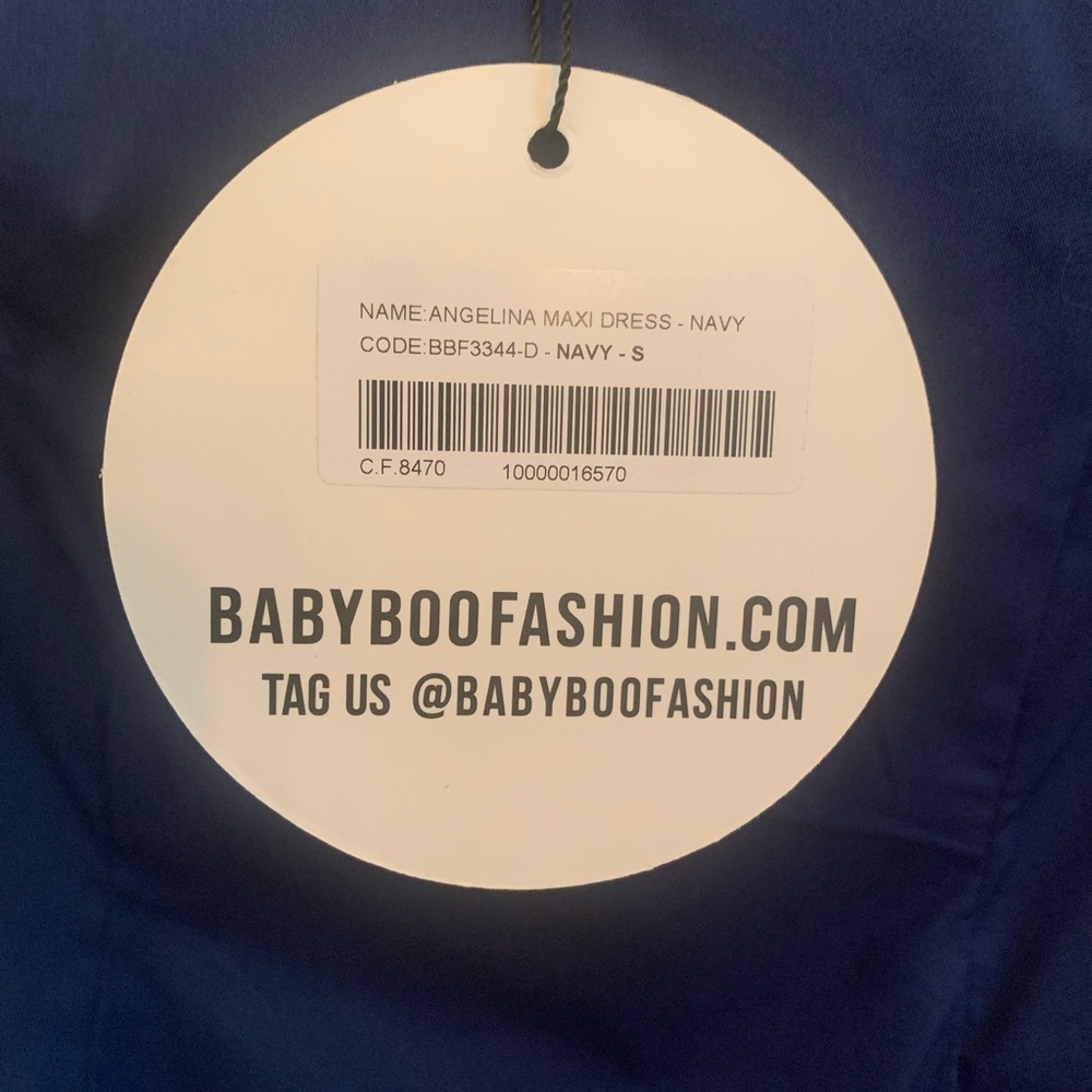 Babyboo Angelina Navy Prom Maxi Dress NWT - Picture 7 of 12